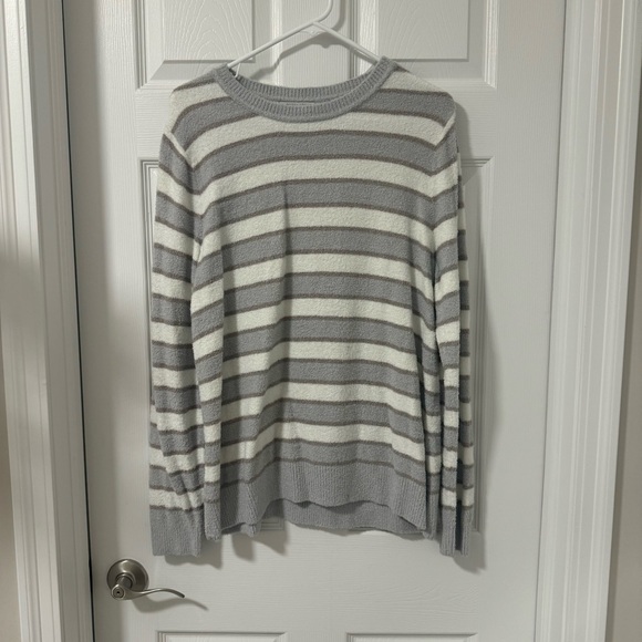 Barefoot Dreams Sweaters - $118 Barefoot Dreams Cozychic Lite Striped Crewneck Sweater